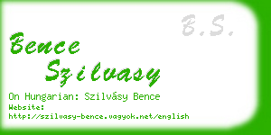 bence szilvasy business card