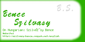 bence szilvasy business card